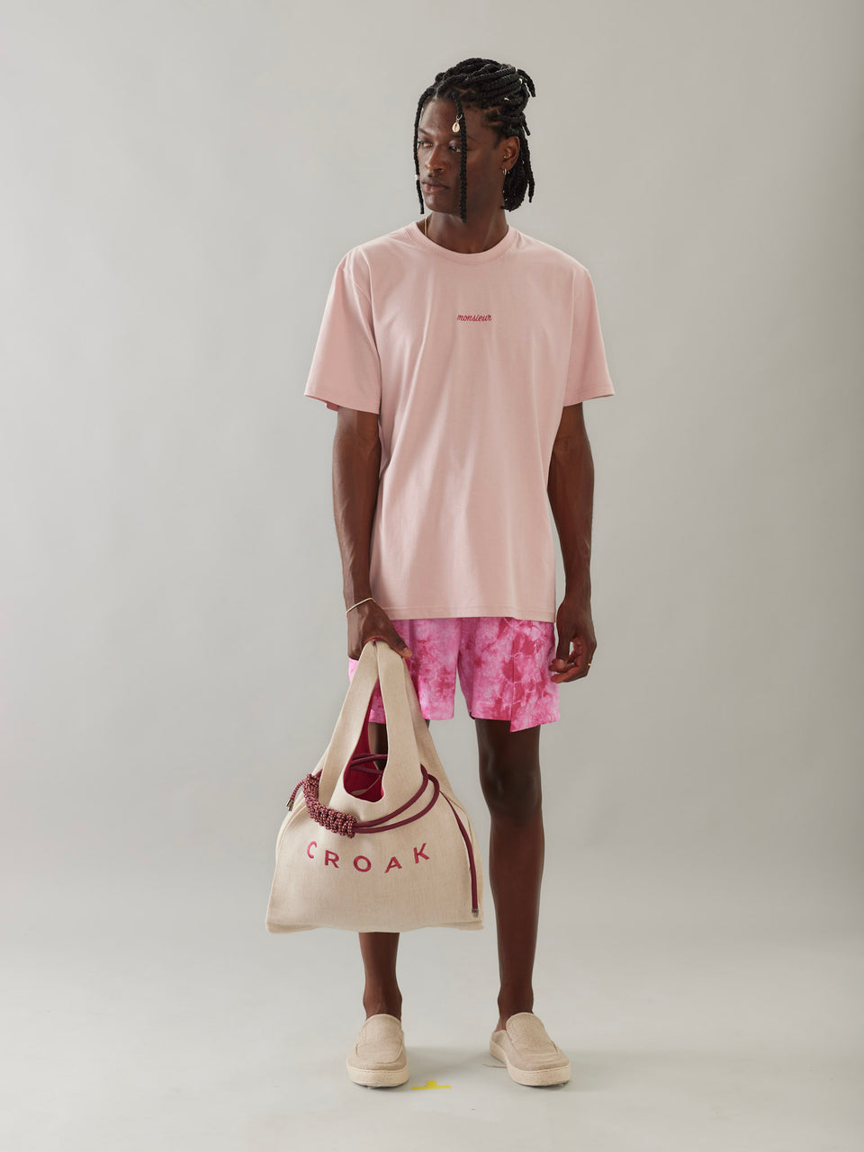 Camiseta Rosa Bordado